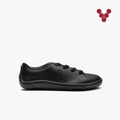 Vivobarefoot Addis School Svart Joggesko Barn [8-NIOU]